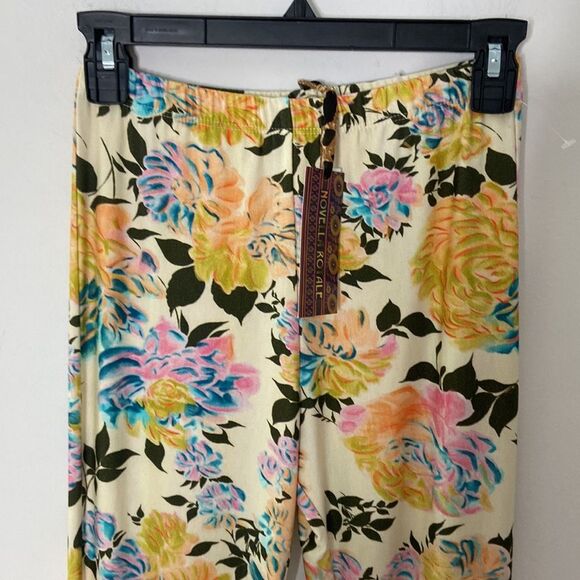 Novella Royale Janis Bell Bottom Pants Golden Motley Print Flower XS - Picture 4 of 7